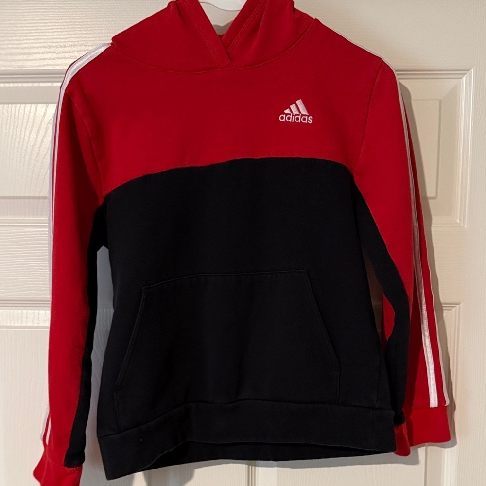 Adidas Kids Hoodie in Red and Black